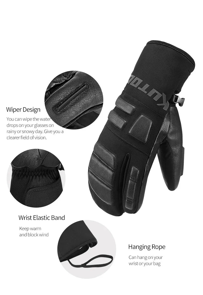 Sammy Jackson Thermal Ski Mittens Windproof Water Resistant Gloves