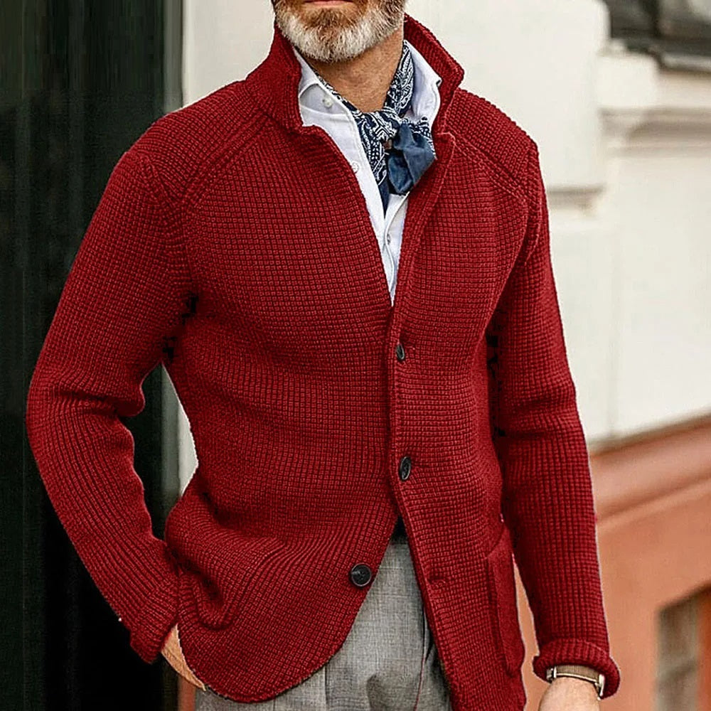 Sammy Jackson Pocketknit Warm Winter Vest With Stand Collar And Pockets