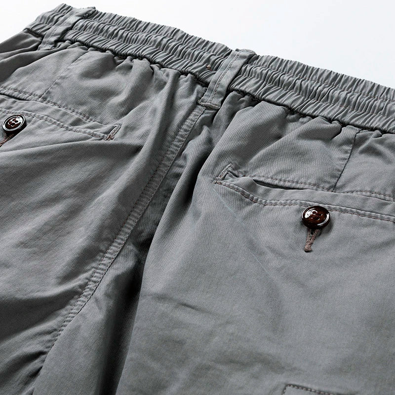 Sammy Jackson Cotton Cargo Shorts Koenraad Classic Fit Multi Pocket