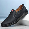 SteadFast Men's Slip On Loafers Leather Round Toe Moccasin Sole