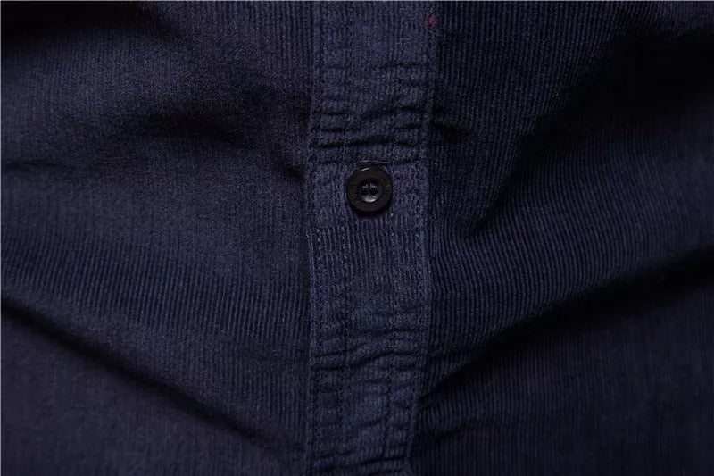 Sammy Jackson Classic Casual Corduroy Pure Cotton Button Shirt