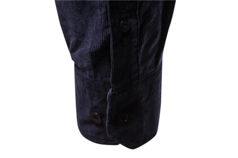 Sammy Jackson Classic Casual Corduroy Pure Cotton Button Shirt