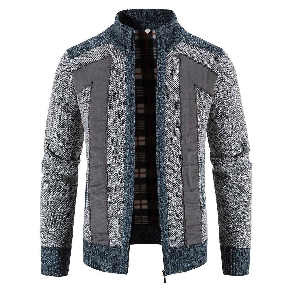 Sammy Jackson Zip Front Knit Vest High Neck Casual Warm Layer