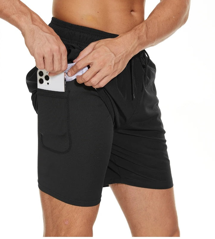 Sammy Jackson Dylan Men Quick Dry Compression Swim Trunks With Zip Pockets