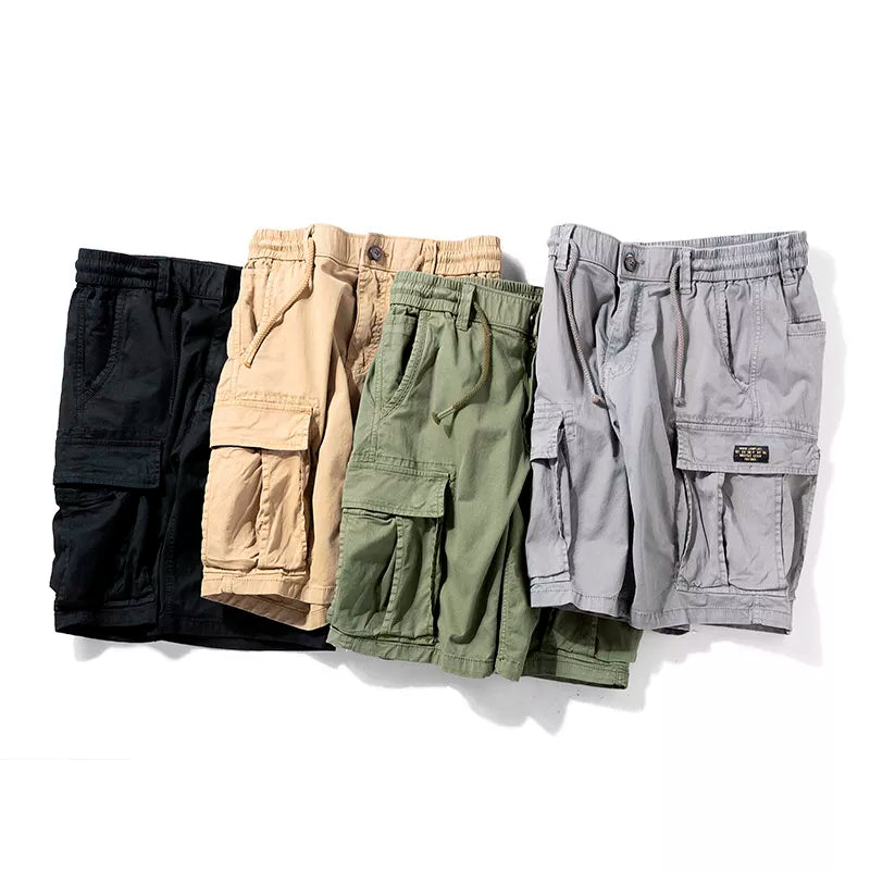 Sammy Jackson Cotton Cargo Shorts Koenraad Classic Fit Multi Pocket