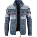 Sammy Jackson Mens Thick Knit Stand Collar Vest For Fall Winter