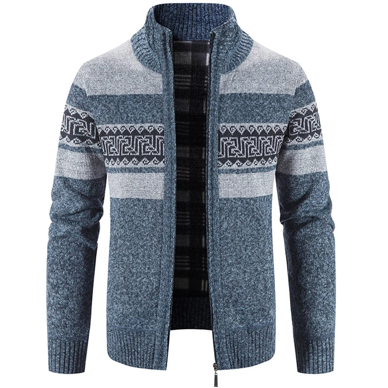 Sammy Jackson Mens Thick Knit Stand Collar Vest For Fall Winter