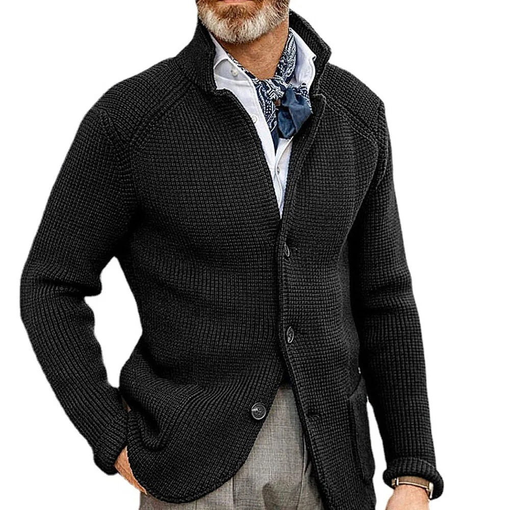 Sammy Jackson Pocketknit Warm Winter Vest With Stand Collar And Pockets