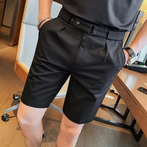 Sammy Jackson Keimpe Slim Fit Mens Premium Casual Shorts With Belt