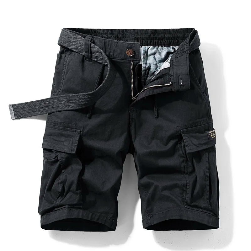 Sammy Jackson Cotton Cargo Shorts Koenraad Classic Fit Multi Pocket