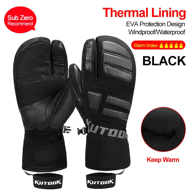 Sammy Jackson Thermal Ski Mittens Windproof Water Resistant Gloves