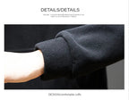 Sammy Jackson Warm Oversized Fleece Lined Street Hoodie Black