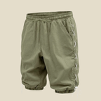 Men's Relaxed Fit Lace Up Side Shorts With Elastic Cuffs And Drawstring Waist
