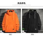 Sammy Jackson Warm Oversized Fleece Lined Street Hoodie Black