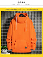 Sammy Jackson Warm Oversized Fleece Lined Street Hoodie Black