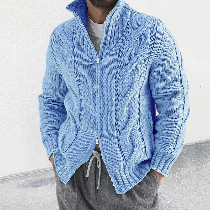 Sammy Jackson Sven Knitted Vest With Full Zip High Neck Collar
