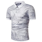 Sammy Jackson Stefan Golf Print Casual Short Sleeve Polo Shirt