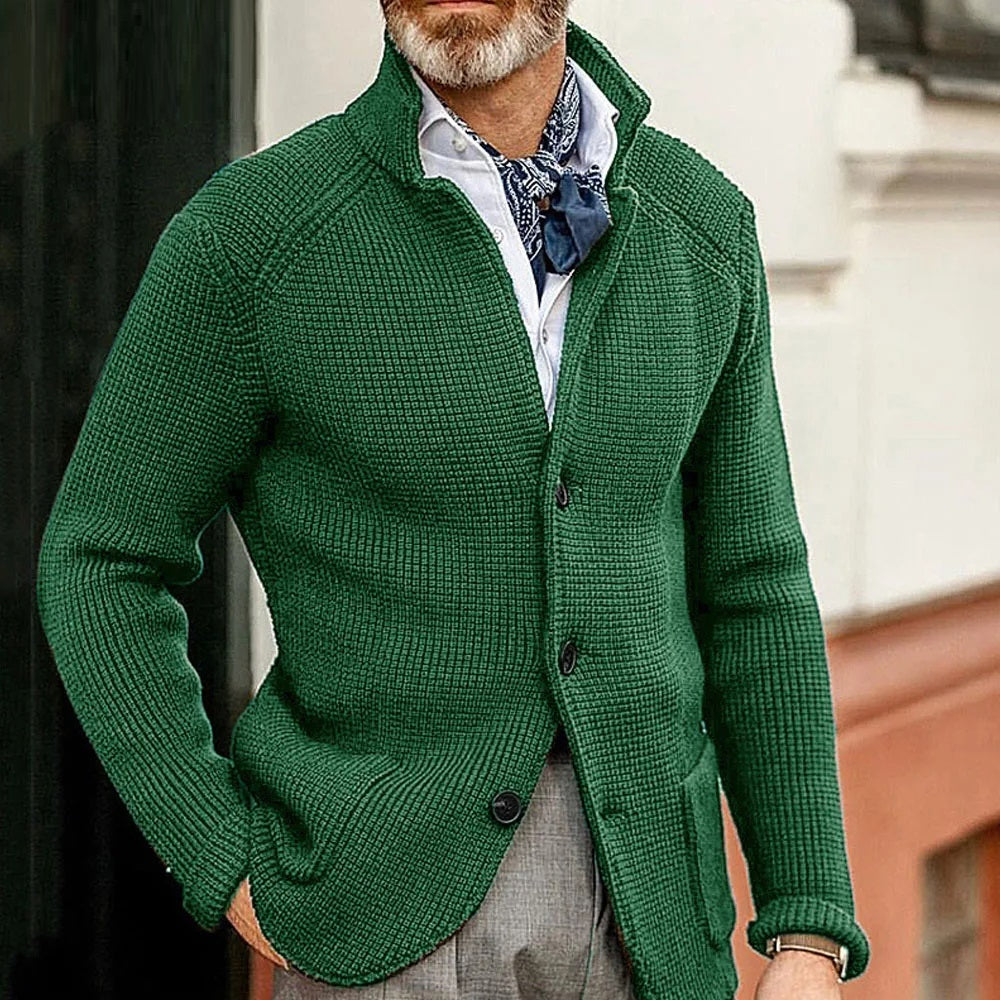 Sammy Jackson Pocketknit Warm Winter Vest With Stand Collar And Pockets