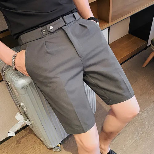 Sammy Jackson Keimpe Slim Fit Mens Premium Casual Shorts With Belt