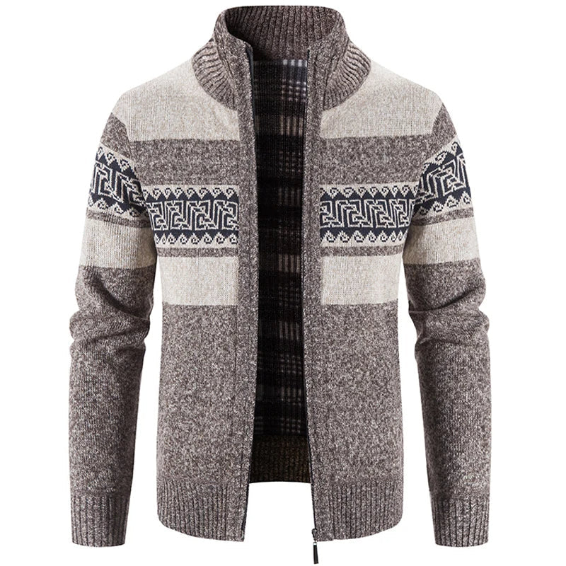 Sammy Jackson Mens Thick Knit Stand Collar Vest For Fall Winter