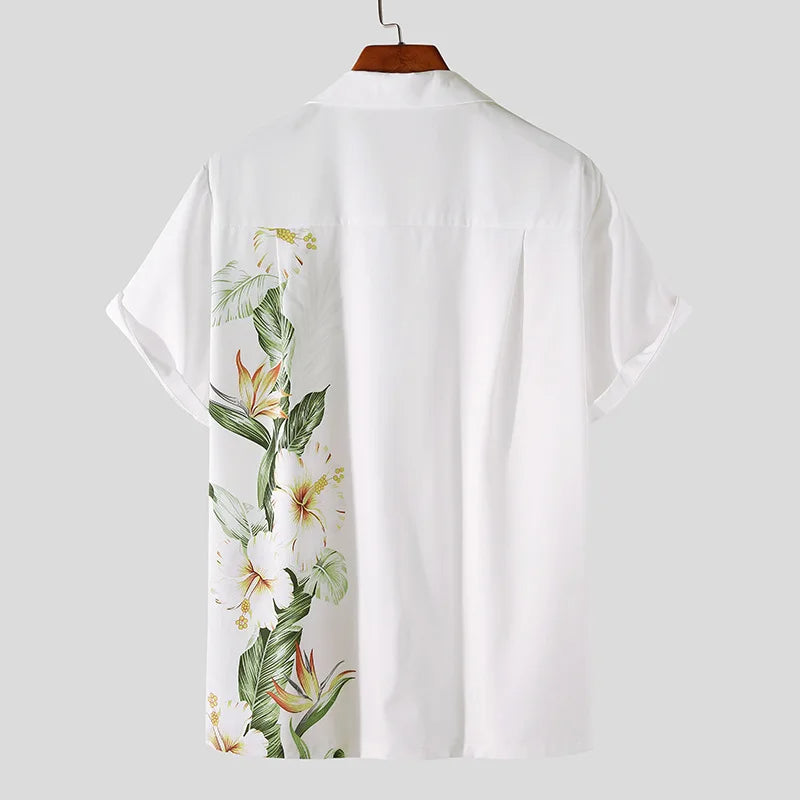 Sammy Jackson Andre Floral Print Short Sleeve Casual Summer Shirt