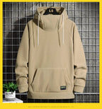 Sammy Jackson Warm Oversized Fleece Lined Street Hoodie Black