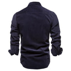 Sammy Jackson Classic Casual Corduroy Pure Cotton Button Shirt