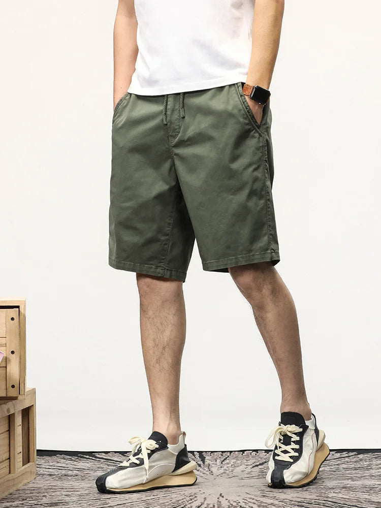 Sammy Jackson Men's Hendrik Straight Fit Cotton Drawstring Shorts