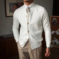 Sammy Jackson Mens Slim Fit Tijn Knitted Long Sleeve Cardigan