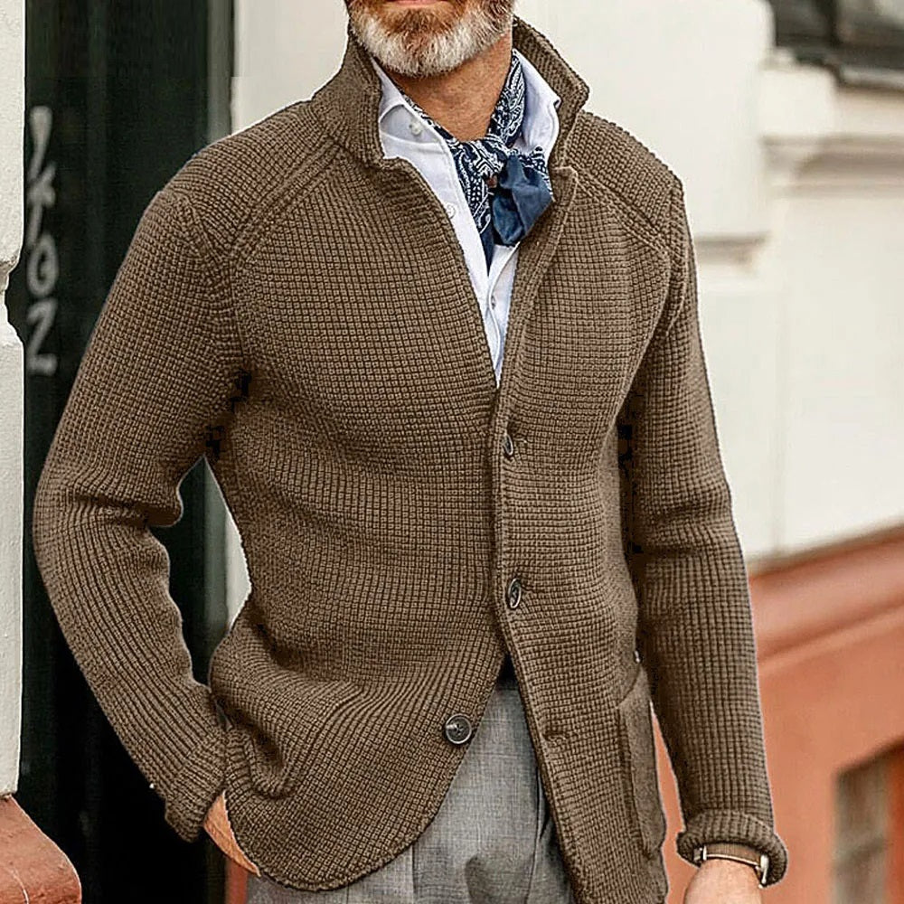 Sammy Jackson Pocketknit Warm Winter Vest With Stand Collar And Pockets