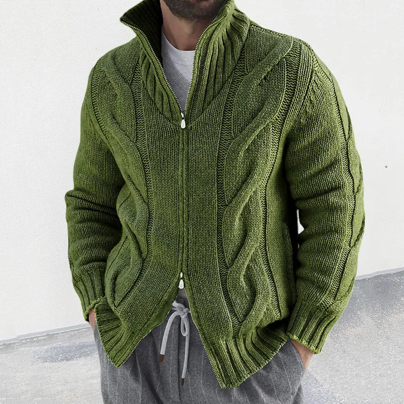 Sammy Jackson Sven Knitted Vest With Full Zip High Neck Collar