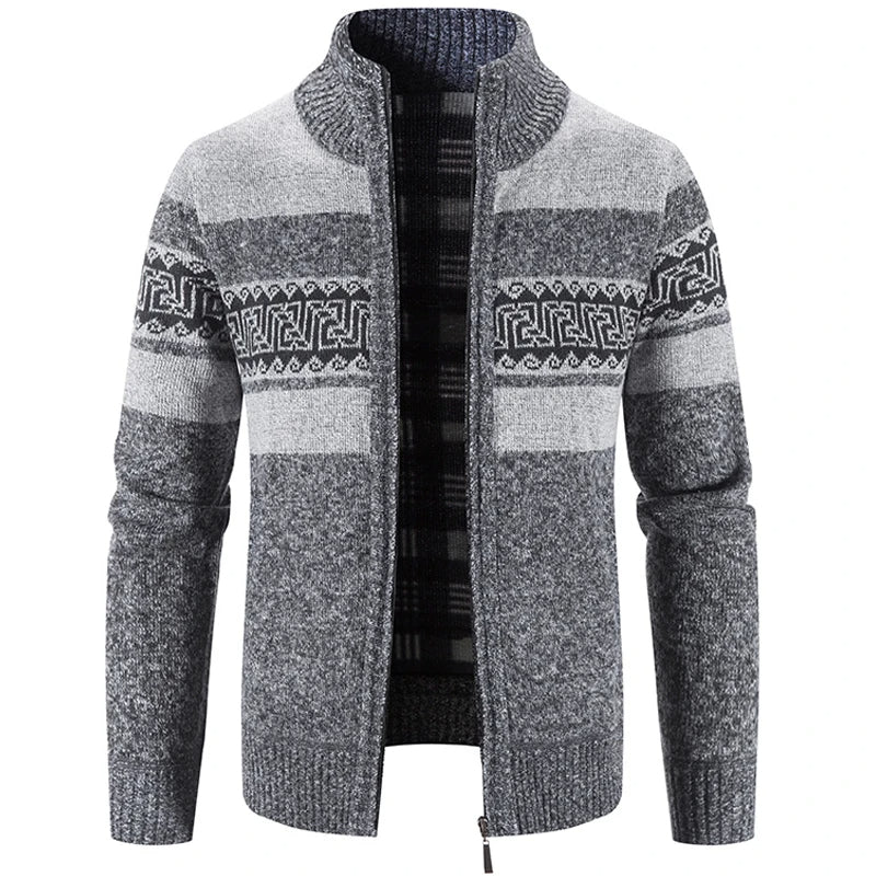 Sammy Jackson Mens Thick Knit Stand Collar Vest For Fall Winter