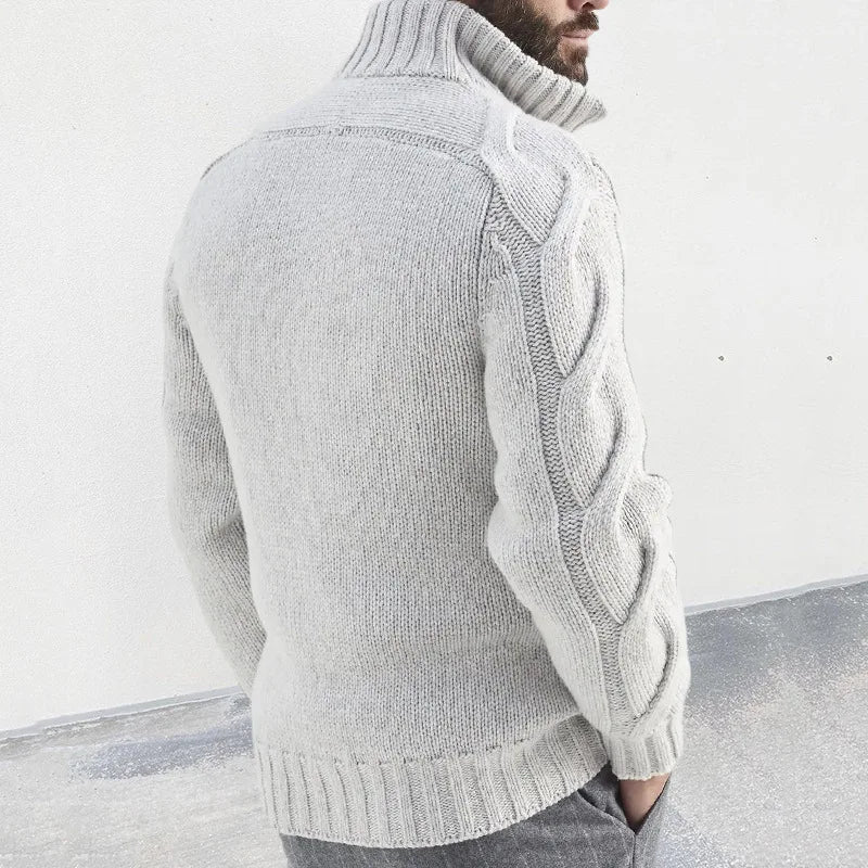 Sammy Jackson Sven Knitted Vest With Full Zip High Neck Collar