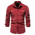 Sammy Jackson Classic Casual Corduroy Pure Cotton Button Shirt