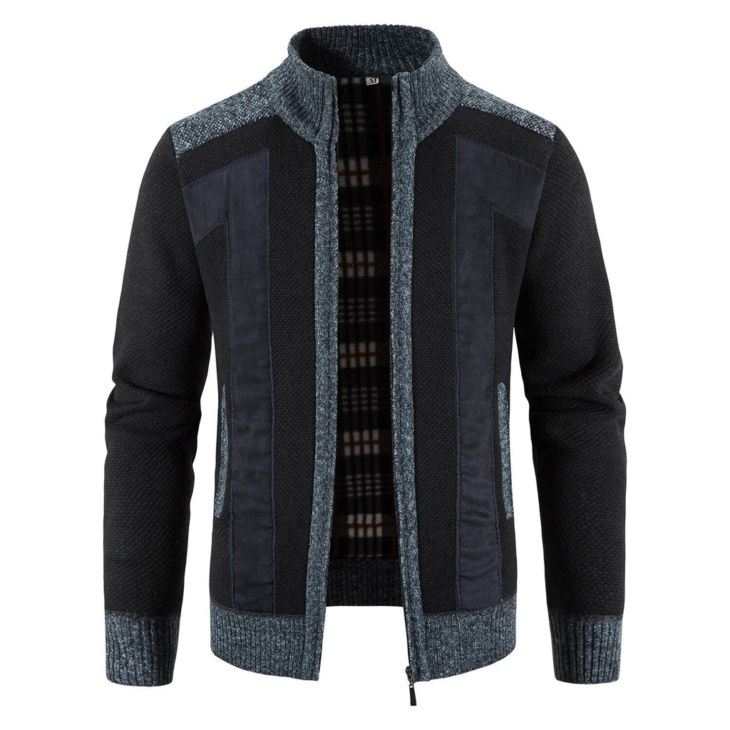 Sammy Jackson Zip Front Knit Vest High Neck Casual Warm Layer