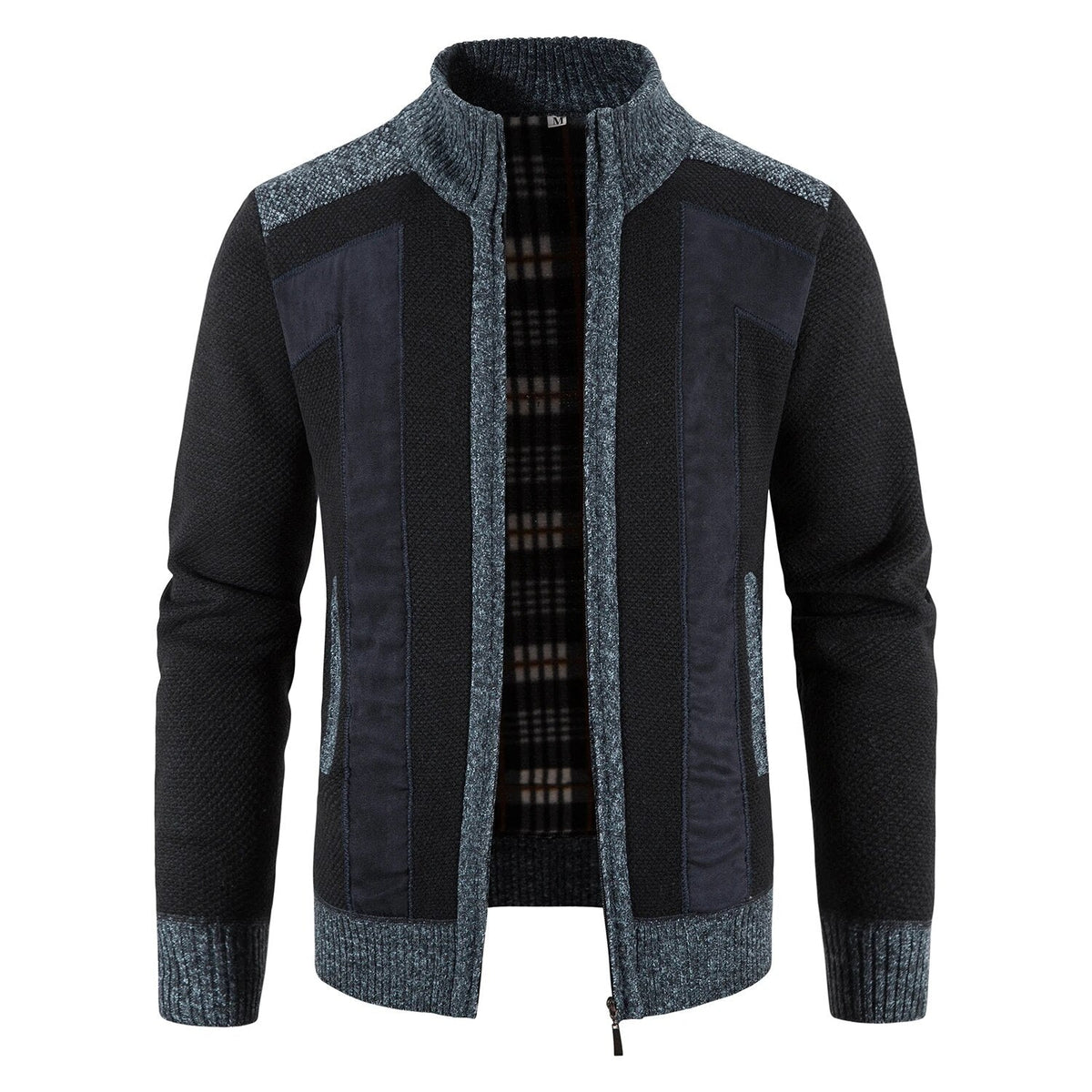 Sammy Jackson Zip Front Knit Vest High Neck Casual Warm Layer