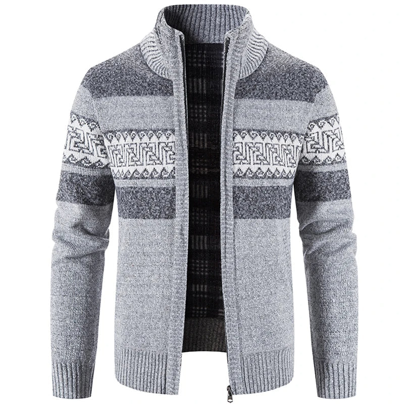 Sammy Jackson Mens Thick Knit Stand Collar Vest For Fall Winter