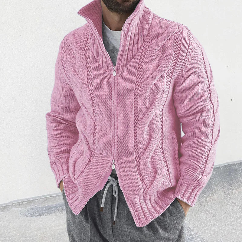 Sammy Jackson Sven Knitted Vest With Full Zip High Neck Collar