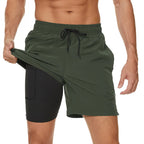 Sammy Jackson Dylan Men Quick Dry Compression Swim Trunks With Zip Pockets