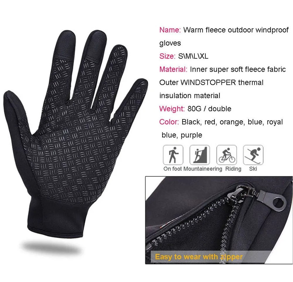 Sammy Jackson Touchscreen Winter Gloves For Outdoor Activities