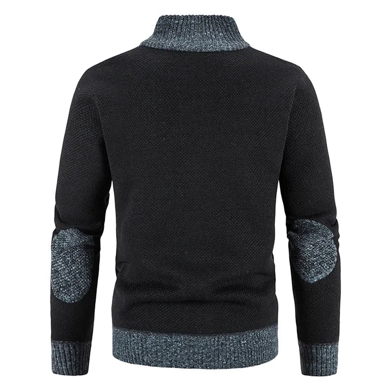 Sammy Jackson Zip Front Knit Vest High Neck Casual Warm Layer