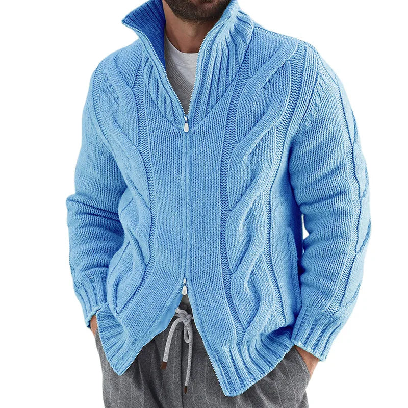 Sammy Jackson Sven Knitted Vest With Full Zip High Neck Collar