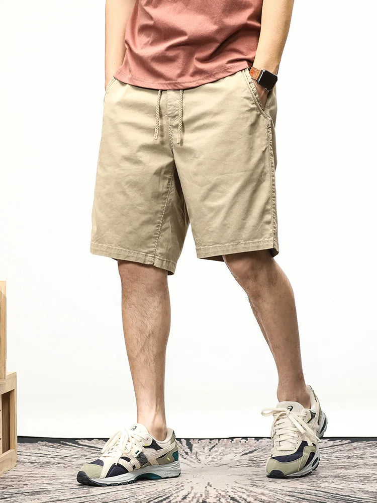 Sammy Jackson Men's Hendrik Straight Fit Cotton Drawstring Shorts