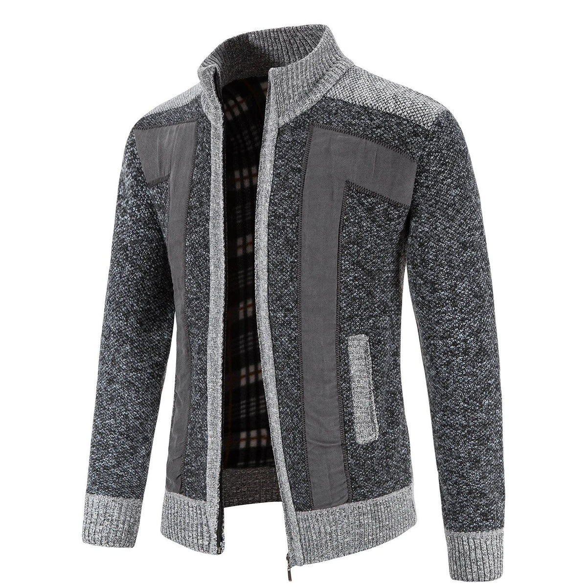 Sammy Jackson Zip Front Knit Vest High Neck Casual Warm Layer