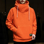 Sammy Jackson Warm Oversized Fleece Lined Street Hoodie Black
