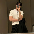 Ademend And Luxe Sammy Jackson Men Striped Knit Short Sleeve Tshirt
