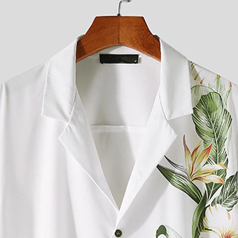 Sammy Jackson Andre Floral Print Short Sleeve Casual Summer Shirt