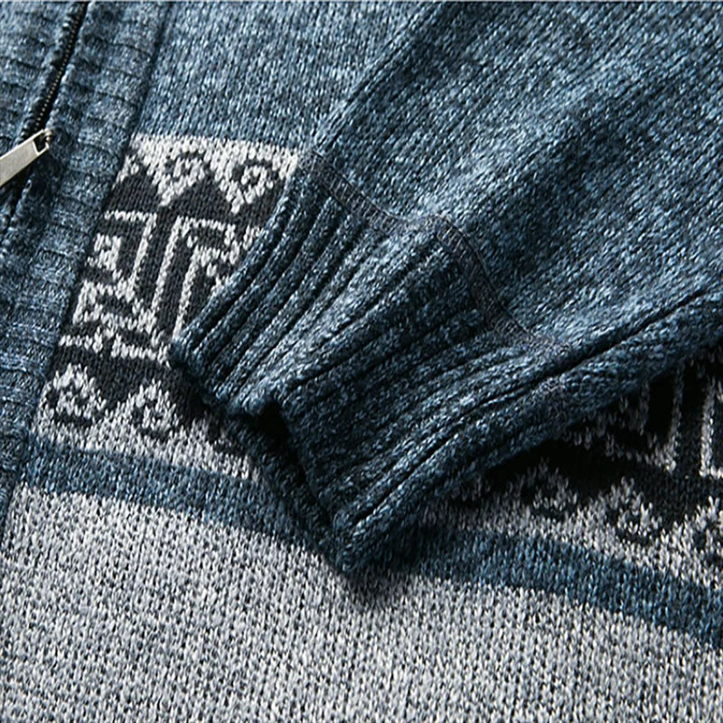 Sammy Jackson Mens Thick Knit Stand Collar Vest For Fall Winter