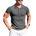Sammy Jackson Gert Men's Short Sleeve Striped Navy Polo Shirt