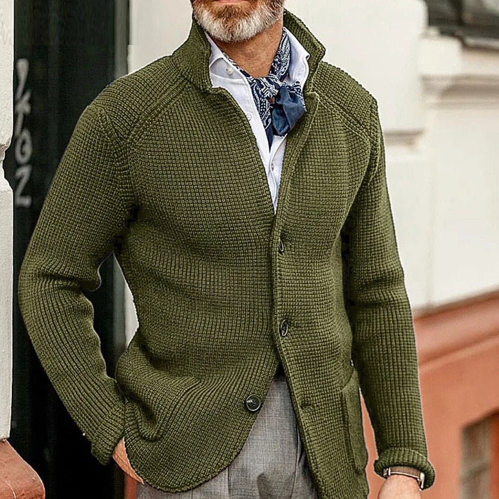 Sammy Jackson Pocketknit Warm Winter Vest With Stand Collar And Pockets
